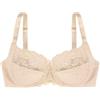 Dorina Reggiseno Donna Philippa - con Ferretto, Microfibra Jacquard con Dettagli in Pizzo, Elastico Picot Lucido e Fiocco in Raso, Fasce a U, Color Pelle