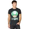 Nintendo Mario 1-up - Maglietta da Uomo - Nero - XL