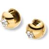 Purelei Resonance Glow - Orecchini a cerchio alla moda con zirconi bianchi, in acciaio inox (oro 14 carati/argento/oro rosa 18 K) - 15,5 mm, Normal, Acciaio inossidabile, Abalone