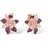 Santuzza - Orecchini pendenti in argento Sterling 925 con gemme per donne, Argento sterling