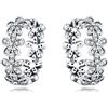 MISEFF Orecchini da donna in argento Sterling ipoallergenici, orecchini a cerchio in argento Sterling 925, gioielli minimalisti per tutti i giorni da donna, Taglia unica, Argento sterling, Zirconia