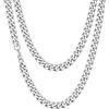 Richsteel Collana a Maglie a Catena Cubana Larghezza 3MM/6MM/9MM/12MM Lunghezza 18/22/26/28/30 Collana Unisex con Catena di Cordoli per Gioielli Placcata Oro/Nero/Acciaio Inossidabile