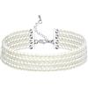 BABEYOND Collana Girocollo con Imitazione di Perle Collana Perle Donna Rotonda a Più Strati Collana Flapper Anni '20 Accessori
