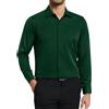 Enlision Camicia Uomo Verde Maniche Lunghe No Stiro Elasticizzata Antipiega Taglio Regolare con Bottoni e Tasca Business Cerimonia Formale XL