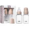 BIBS Biberon in plastica, 150 ml, 2-pack, Tettarella in silicone, Blush