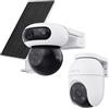 EZVIZ Pacchetto composto da Telecamera WiFi ESterno C8c 2MP e CB90 4G Kit Telecamera Esterno a Batteria con Doppia Lente