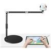 HIBORI Overhead - Supporto per cellulare per iPhone, lunghezza 40 cm, regolabile e treppiede da tavolo, adatto per trasmissioni dal vivo, riunioni, cucina