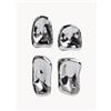 HKLIVING Set di 4 oggetti decorativi in vetro Stones