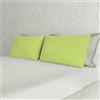 Italian Bed Linen Coppia Federe Max Color 100% cotone, misura federa 50x80 cm con patella interna, Tinta Unita - VERDE ACIDO