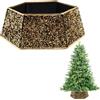 SHATCHI Base per albero di Natale, 68,1 cm, pieghevole, con paillettes, base di supporto per collare, tronco, cestino, anello per decorazioni per albero di Natale