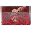 Adventa Cornice portafoto Glitterata, in Acrilico, Contiene 10 x 15 cm, Trasparente, Senza Cornice, con Cuori Glitterati (Rosso) - Regalo Personalizzato Ideale per la Festa del papà