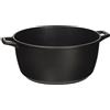 H&H Ex Chef Casseruola Antiaderente con 2 Manici, Alluminio, Nero