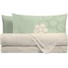 THUN - Set Letto federa verde - Linea Iconic Elegance - 100% cotone - 1/2 p