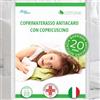 Allergosystem Set Coprimaterasso Antiacaro Singolo Cotone con Cerniera 90x200cm e Copriscuscino Letto 50x80cm - Dispositivo Medico Antiacaro e Anallergico MADE IN ITALY - Linea Cotone