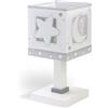 Dalber Lampada da tavolo o comodino per bambini Moonlight Luna grigia e stelle, 63231NE, G4-4W LED - Lampadina inclusa