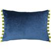 Paoletti Riva Paoletti Fiesta Cuscino Rettangolare, Poliestere, Indaco Blu/Giallo Oliva, 50 x 1 x 35 cm