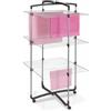 Metaltex Faro plus 405773039 - Stendibiancheria a 3 piani, argento e nero, acciaio inox, plastica