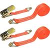 YOOSI 2 Pezzi Cinghie a Cricchetto, Lunghezza 5 m, Larghezza 2.5 cm, Cinghie a Cricchetto con Gancio, Cinghia Resistenti per Carichi Solidi