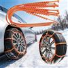CUVZORA Catene da neve per auto, 20 pezzi, antiscivolo, fascette per pneumatici, universali, riutilizzabili, per auto, SUV, SUV, adatto per neve fango e sospesi, compatibili con 205, 55, R16, 205, 60