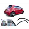 AC WOW 2x Deflettori D'Aria Compatibile con FIAT o ABARTH 500 Coupe 500C Cabrio 2007 2008 2009 2010 2011 2012 2013 2014 2015 2016 2017 2018 2019 2020 2021