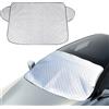 Dxmcgttbd Copri Parabrezza per Auto,Telo antigrandine per Auto Ripiegabile,Copri Parabrezza Auto Inverno,Copertura per Parabrezza Anteriore, Antighiaccio, Anti UV, Adatto la Maggior Parte dei Veicoli