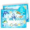 Edition Colibri Inviti per feste subacquee - 10 biglietti da compilare per bambini | Inviti di compleanno oceano con polipo, tartaruga, delfino e animali marini