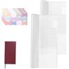 Sinbana 2pz Copertina Trasparente per Hobonichi Weeks, Protezione Planner in PVC 20,8x19,8cm con Etichette Adesive Linguette Impermeabile Antipolvere Custodia Protettiva per Hobonichi Techo Accessori