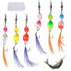 JINXIAN Set di 6 Esche Artificiali Spinning con Rolling Swivels Spoon Trout Area Colore Spoon Trota Resistenti All'usura Pesca Trota Lago per Spigole Trote Pesce Persico Salmoni Lucci e Granchi