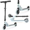 HyperMotion Monopattino Bambini 3-8 Anni, Modello WILLY a 2 Ruote, Manubrio Regolabile e Pieghevole, Pedana Antiscivolo, Ruote in Gomma, Portata 40 kg, Nero/Blu