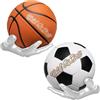 GIUSOBG Supporto da Parete a Mano 22x17cm Supporto da Parete per Pallacanestro con 3 viti per Pallacanestro per Decorazione Artistica per Calcio Pallavolo Rugby (Nero)