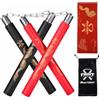 fastvert 2 Parigi di Nunchakus Durevoli, Nunchuck da Allenamento in Schiuma Leggera per Principianti e Bambini (Caratteristica: Bastone più Spesso con Catene Girevole in Acciaio)