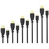 KabelDirekt - 5 x 1,5 m Cavo Micro-USB (USB 2.0, connettore USB-A a connettore Micro-B, per la Carica e la Sincronizzazione, Nero)