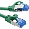 InLine Cavo patch, Cat.6A, S/FTP, TPE (LSZH), CCA, PoE, LAN, Ethernet, cavo di rete, RJ45 Gigabit, verde, 2 m, 72602G