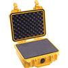 PELI 1200 Valigia protettiva per fotocamera DSLR, Lenti e accessori, Grado di protezione IP67, Capacità di 4L, Prodotto in USA, Con inserto in schiuma personalizzabile, Colore Giallo