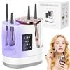 AURIVEE Pulitore 3-in-1 Pennelli Trucco，Macchina Pulizia Elettrica con Asciugatore & Supporto - Lavapennelli Automatico USB per Tutte Misure Pennelli Cosmetici & Beauty Blender, Arresto Auto 5 Min