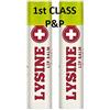 P.R. Lysine Lip Balm 2 Tube Saver Pack 4,3 g (4 g) Spedizione rapida - lenitivo, idratante