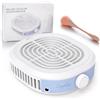 Layhou Aspirapolvere professionale per unghie, 80 W, mini aspirapolvere portatile, potente con spazzola, 3 livelli di aspirazione, 10 elementi filtranti in cotone non tessuto, per manicure al salone