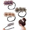 MOPZIJA 3PCS Ciambella Chignon Accessori Acconciature per capelli sottili Chignon Ciambella Donne Capelli,fiore capelli chignon creatore torsione per Capelli per Bambine e Donne,accessori chignon