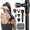 NAPRE Pistola Massaggio Muscolare NAPRE Mini Pistola Massaggiante a Percussione con Testina Caldo e Freddo,Massage Gun,Massaggiatore Muscolare Profondo con Impugnatura Staccabile,Silenzioso,5 Testine