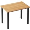 AuraCraft Scrivania per computer, scrivania da ufficio, per bambini, scrivania da gioco, piccola postazione di lavoro per la casa (teak, nero, 80 x 40 cm)