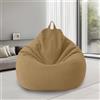 bechoanigel Poltrona Sacco XL, Bean Bag Con Manico, Pouf Sacco Adultes, Solo Rivestimento (Senza Imbottitura) Per Poltrona Pouf, 100 x 120 cm (Caffè Chiaro)