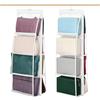 HUANR 2 Pezzi organizer borse, 8 griglie portaborse da armadio, Sospensione organizer per borses, Bianco organizers borse armadio, Pieghevole, adatto per armadi, camere da letto e soggiorni