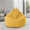 bechoanigel Poltrona Sacco XL, Bean Bag Con Manico, Pouf Sacco Adultes, Solo Rivestimento (Senza Imbottitura) Per Poltrona Pouf, 100 x 120 cm (Giallo)