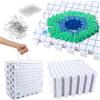 DAJAVE Granny Square Spanner - Set di 9 tappetini per lavorare a maglia con griglia, 100 ferri a T stabili per lavorare a maglia, uncinetto, punta all'uncinetto, 9 pezzi
