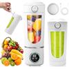 MIUUIPI Frullatore portatile da 700 ml piccolo frullatore frullato con 12 lame in acciaio inox e display digitale, frullati ricaricabili e frullati per viaggi, fitness, cucina (bianco)