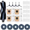 Geoviizon Set di 19 accessori per robot aspirapolvere eufy Omni C20,1 spazzola principale, 4 spazzole laterali, 5 tamponi tergicristalli, 4 sacchetti per polvere, 5 filtri, robot aspirapolvere di
