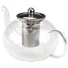 Roucerlin 1200 ml / 40,5 oz grande Teiere in vetro borosilicato, teiera con colino Rotondo fatto a mano con Filtro Asportabile per tè sciolto, resistente al calore teiera con setaccio per piano cottura a gas