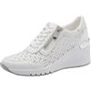 MARCO TOZZI Donna Sneaker morbida soletta Feel Me estraibile pelle morbida fodera interna Alla moda, bianco (WHITE), 40 EU