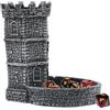diceevil Castle Dice Tower con vassoio, DND Dice Rolling Tower e vassoio per Dungeons and Dragons per giochi da tavolo, D&D e RPG, MTG
