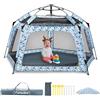 Funsland Tenda per Bambini, Tenda Gioco Bambini Cameretta Giardino Interno Esterno Castello Pop Up Casetta, Capanna Campeggio Ragazzo E Ragazza Regalo Natale Compleanno Kids Play Tent, Blu